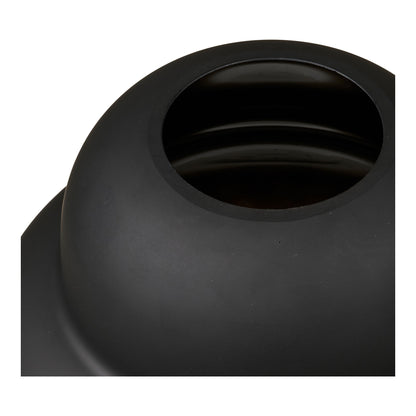 Vase - vase, mouth -blown glass, black Ø21x20 cm