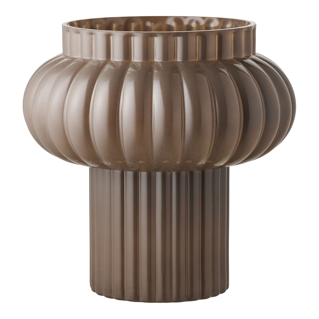 Vase - vase, mouth -blown glass, brown Ø27x27 cm