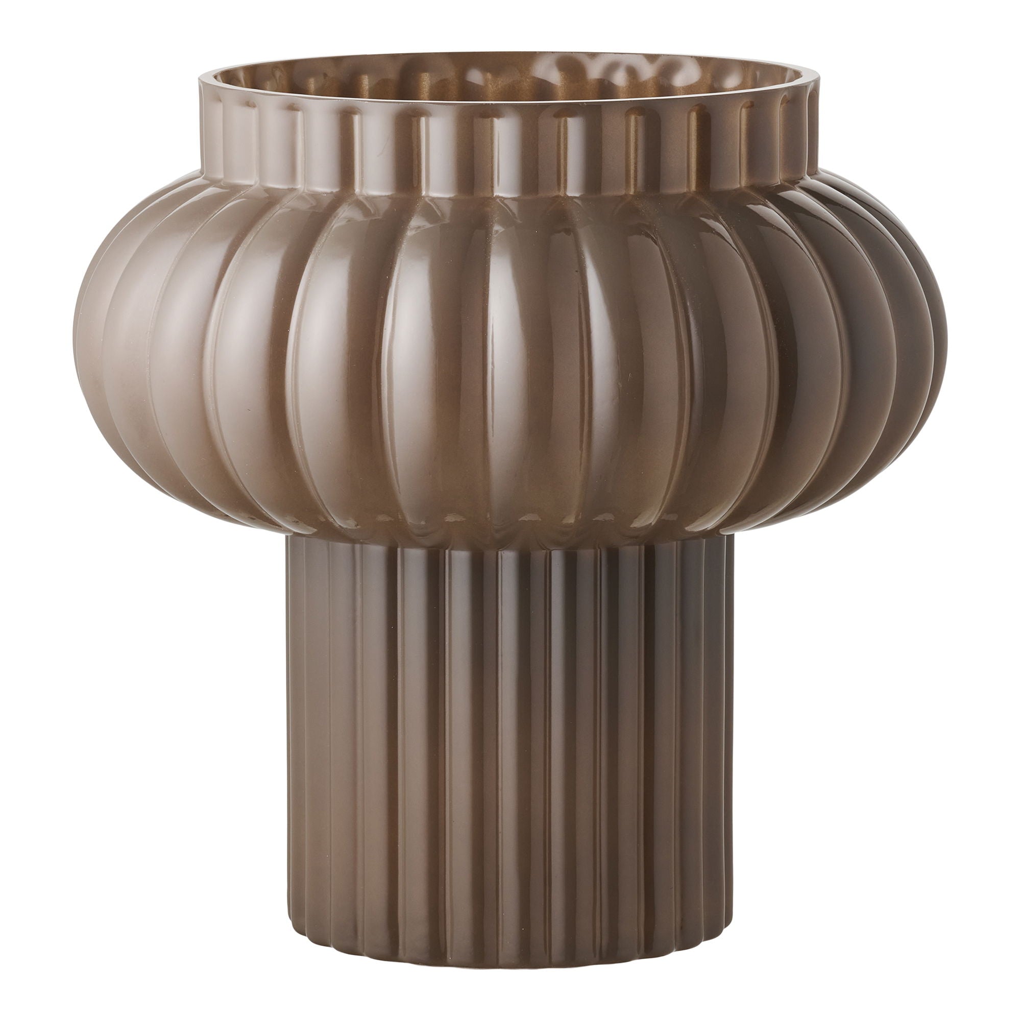 Vase - vase, mouth -blown glass, brown Ø27x27 cm