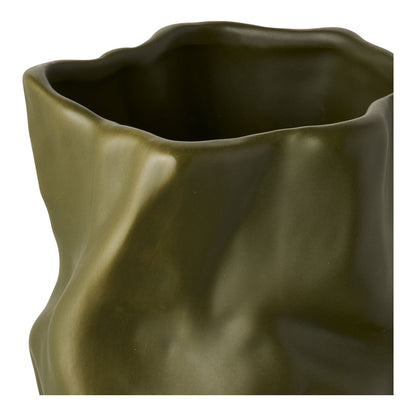 Vase - Vase, Ceramics, Green Ø15x25.5 cm