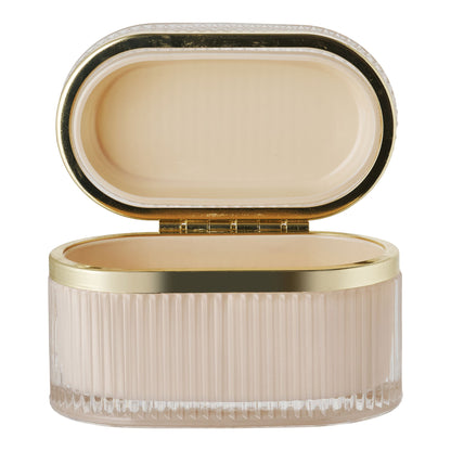 Love Glass Box - Glass Box, Nude/Brass 13.5x8x9 cm