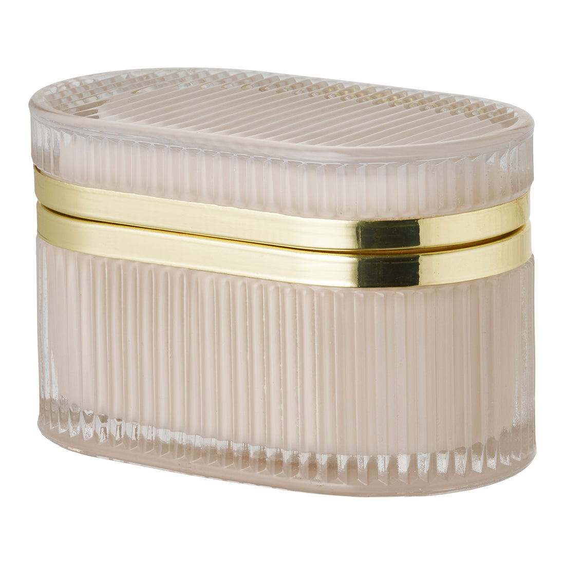 Love Glass Box - Glass Box, Nude/Brass 13.5x8x9 cm
