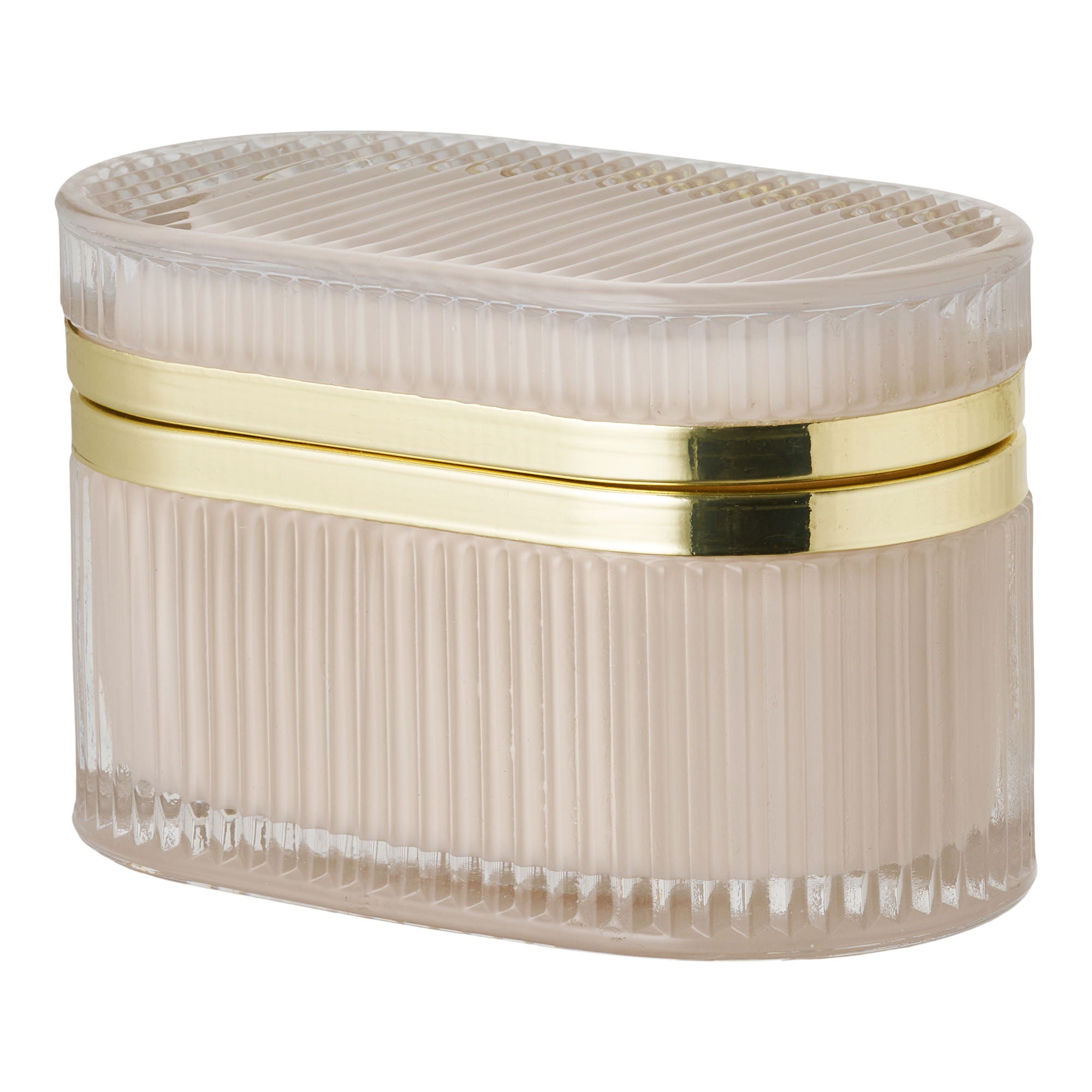 Love Glass Box - Glass Box, Nude/Brass 13.5x8x9 cm