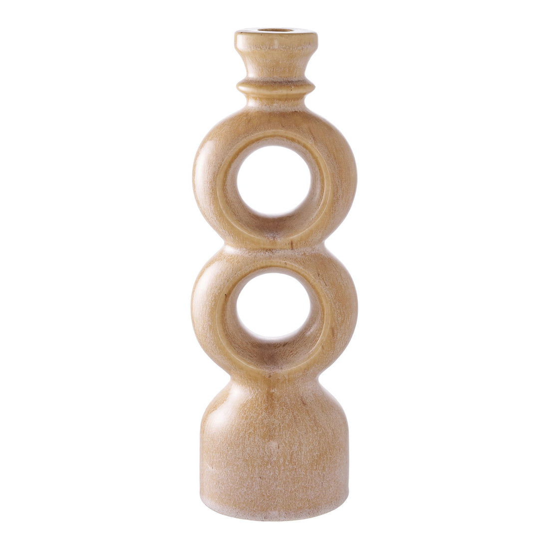 Candlestick, ceramics, brown<br>13.5x8,8x23.4 cm