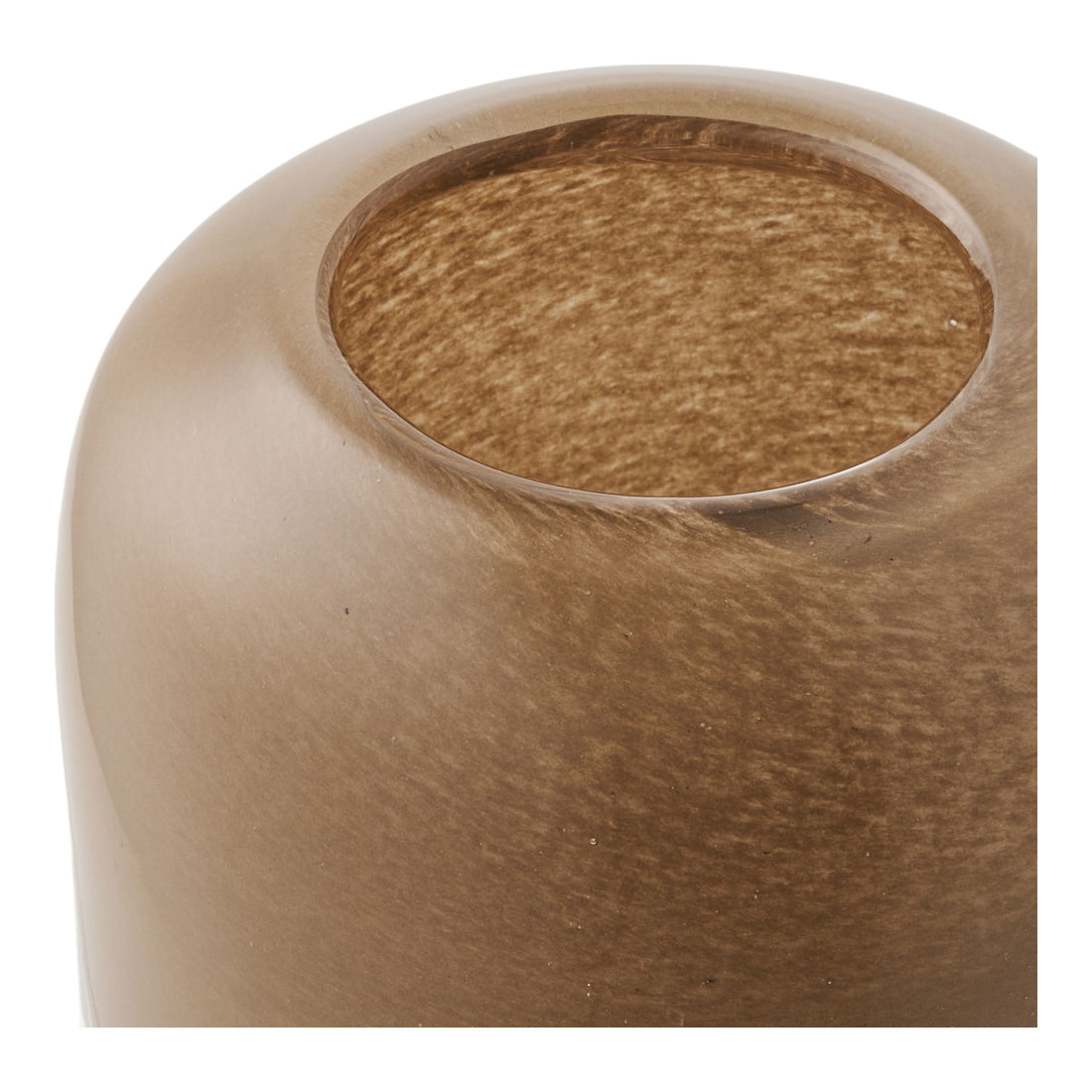 Candlestick - candlestick, mouth -blown glass, brown Ø8x7.5 cm