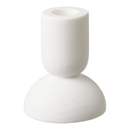 Candlestick - candlesticks, limestone, white set of 2