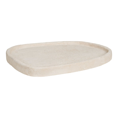 Tray - tray, cement, beige 35x30x2.5 cm