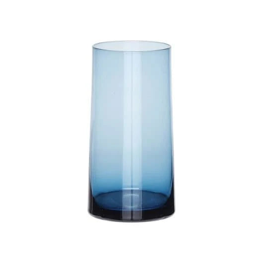 Hübsch - Blue glass vase ø7xh16cm