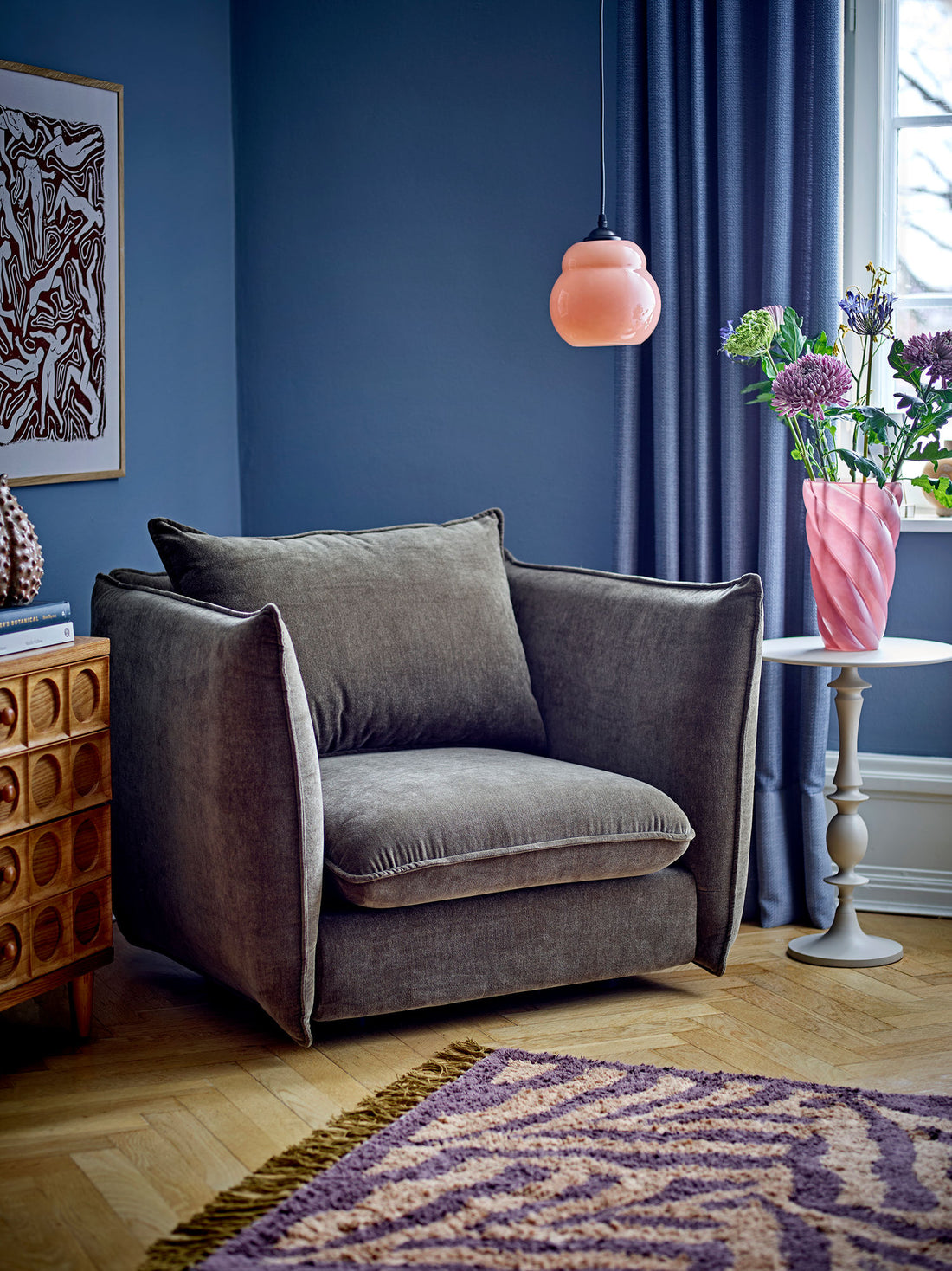 Bloomingville Annan side table, gray, aluminum