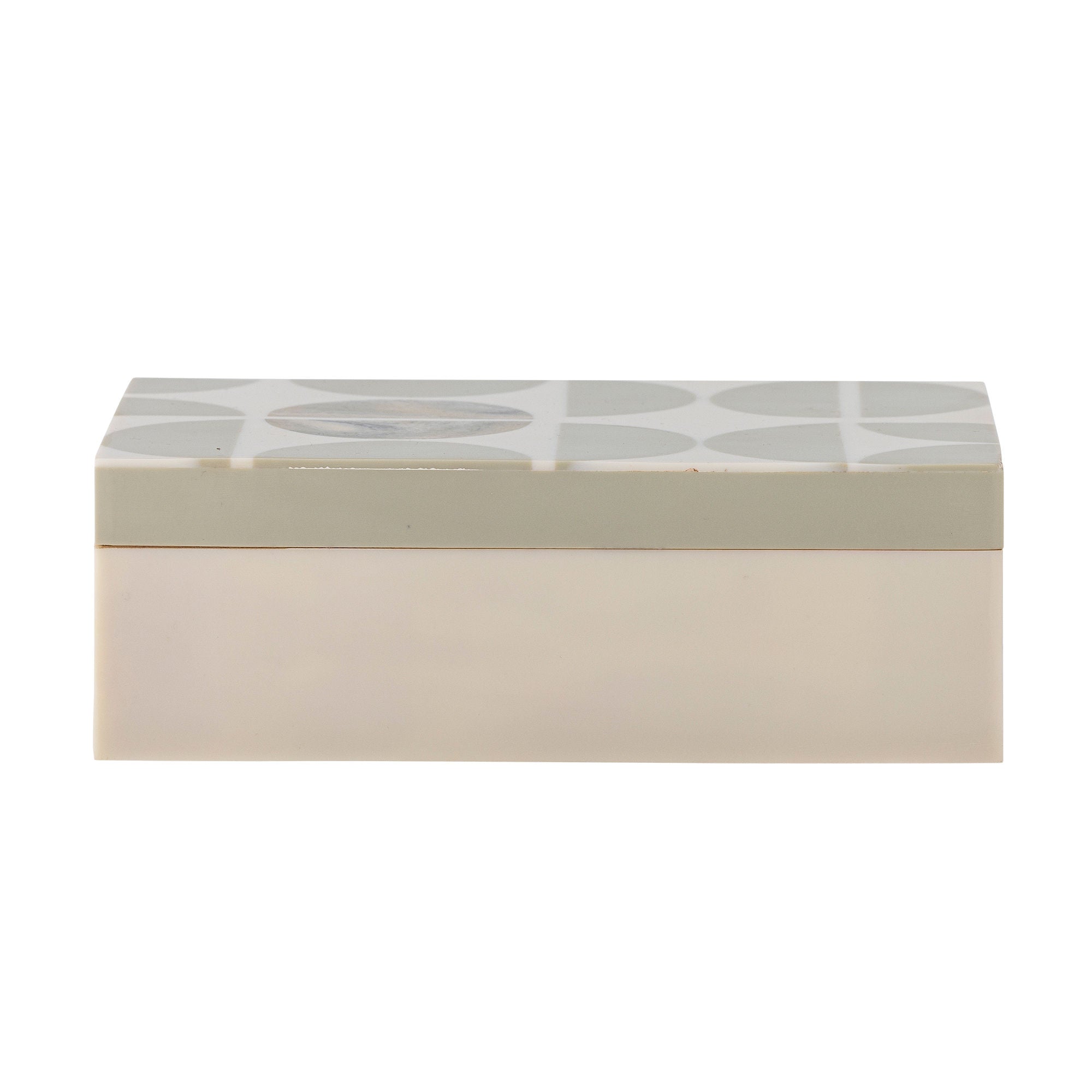 Bloomingville Kabela box w/lid, gray, resin