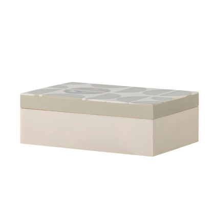 Bloomingville Kabela box w/lid, gray, resin