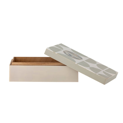 Bloomingville Kabela box w/lid, gray, resin