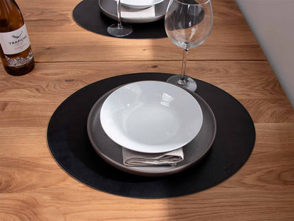 Oval cover napkin // Black PU - Soft