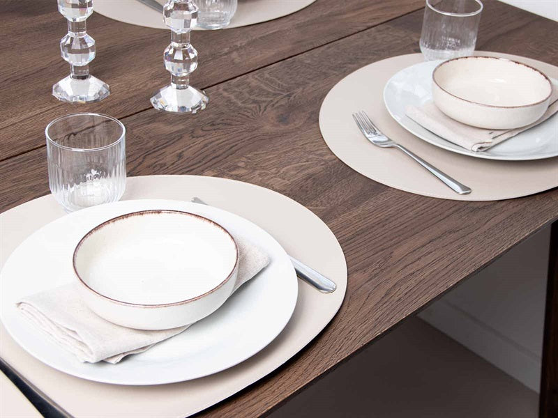 Oval cover napkin // Cream PU - SOFT