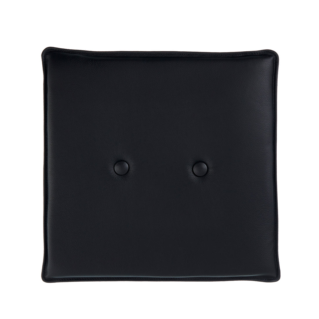 Universal cushion 40x40 cm in black leather with buttons