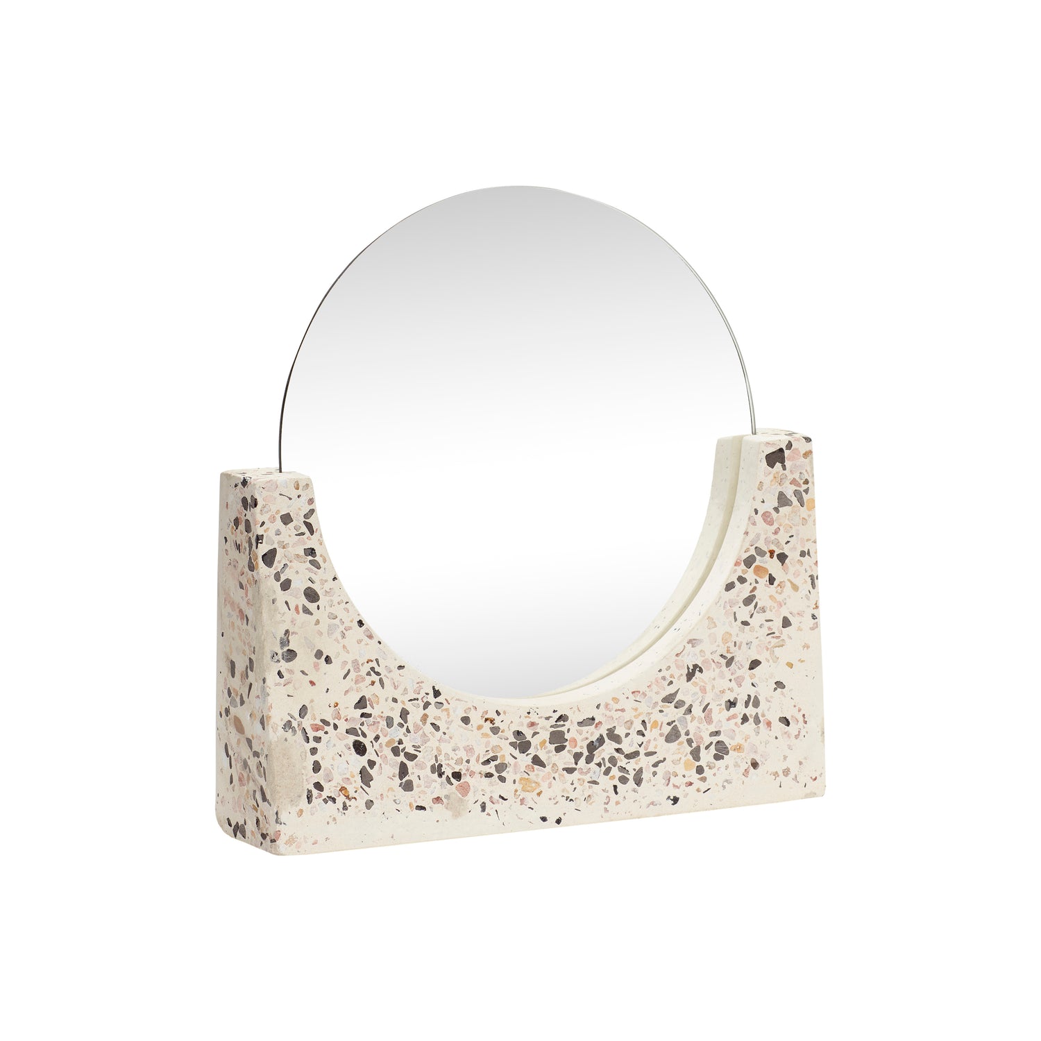 Black Table Mirror Terrazzo - 20x5xH19cm