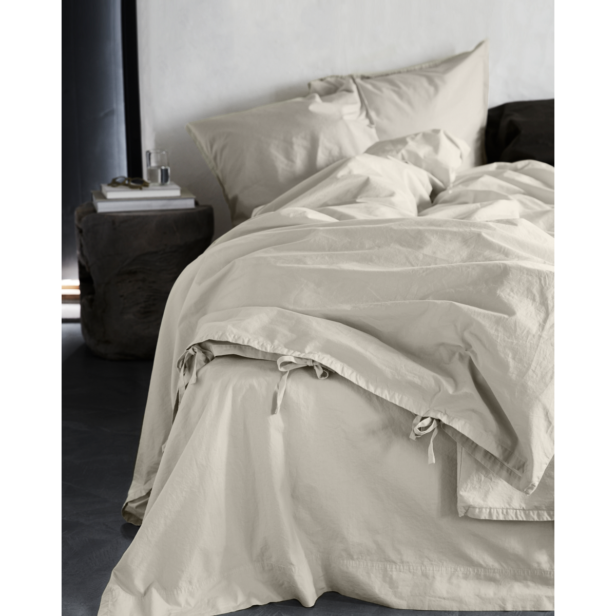 Bed set, binning rid, shell