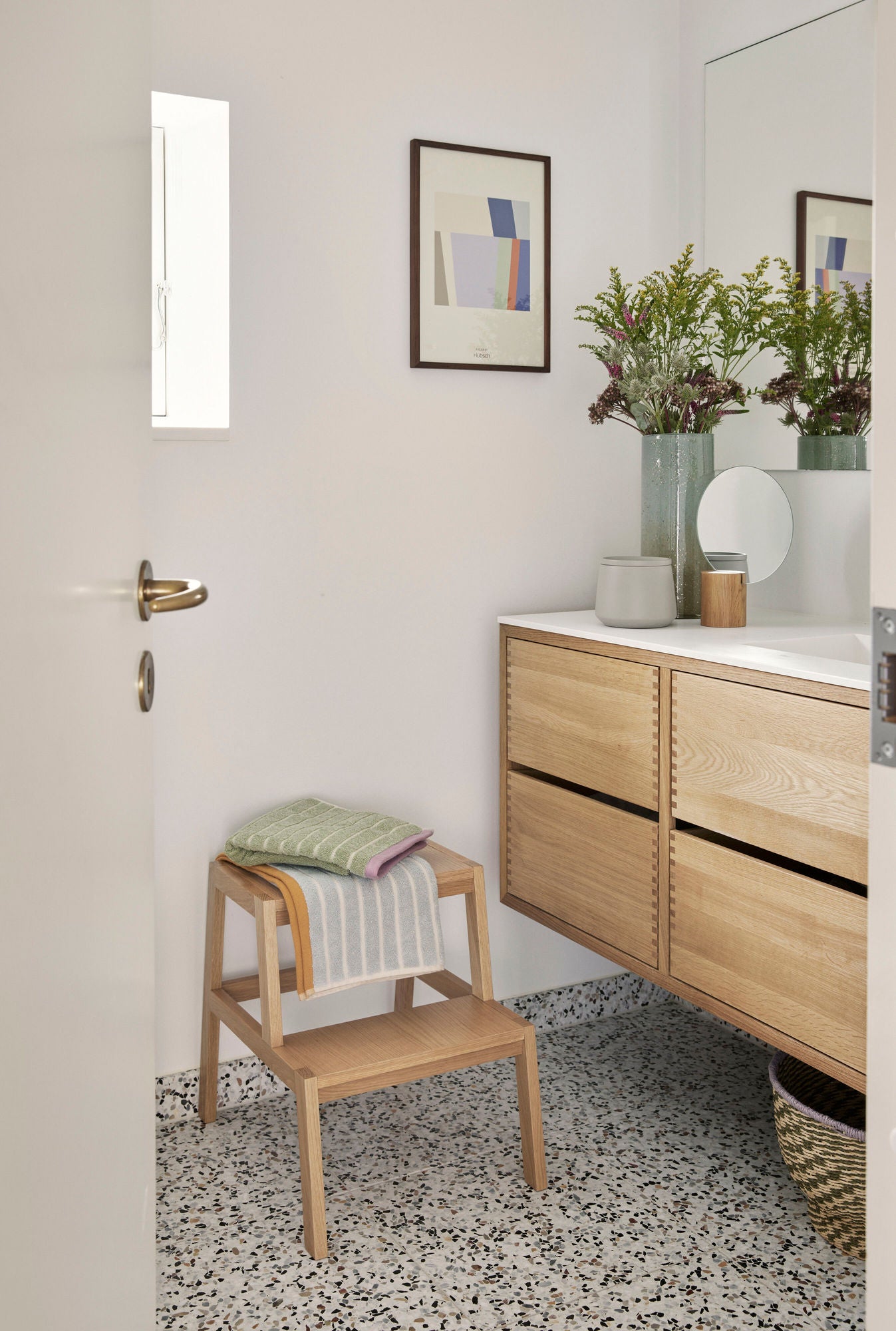 Hübsch Promenade Towel Small Blue/TRUE