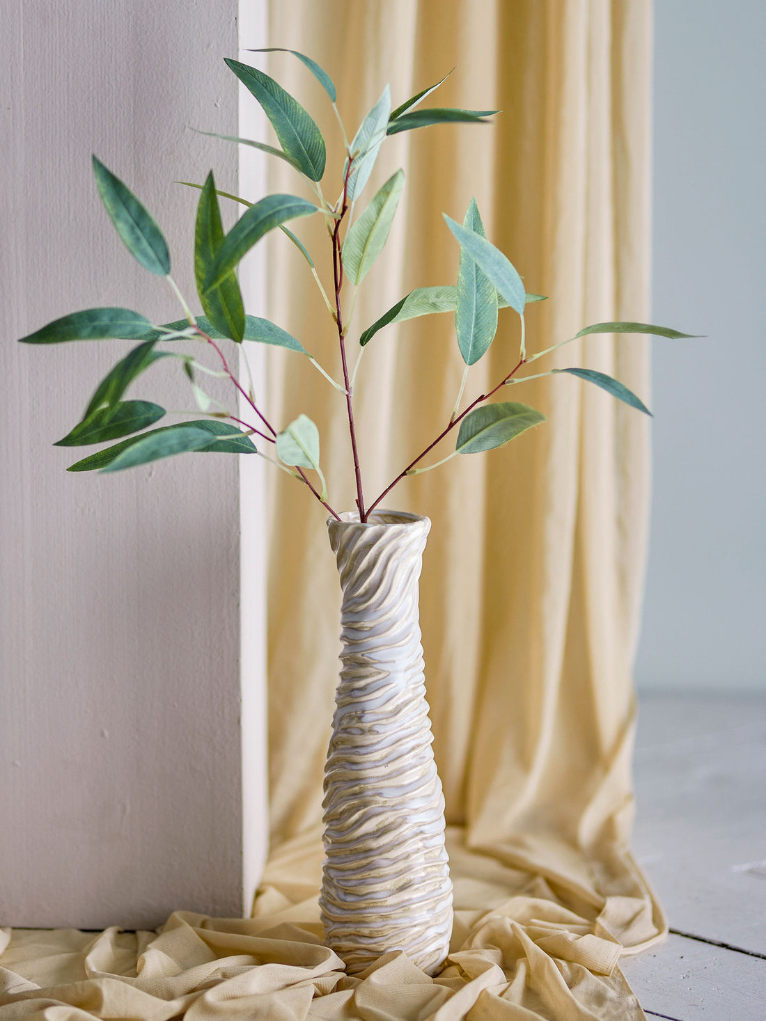 Bloomingville Damien Vase, White, Stoneware