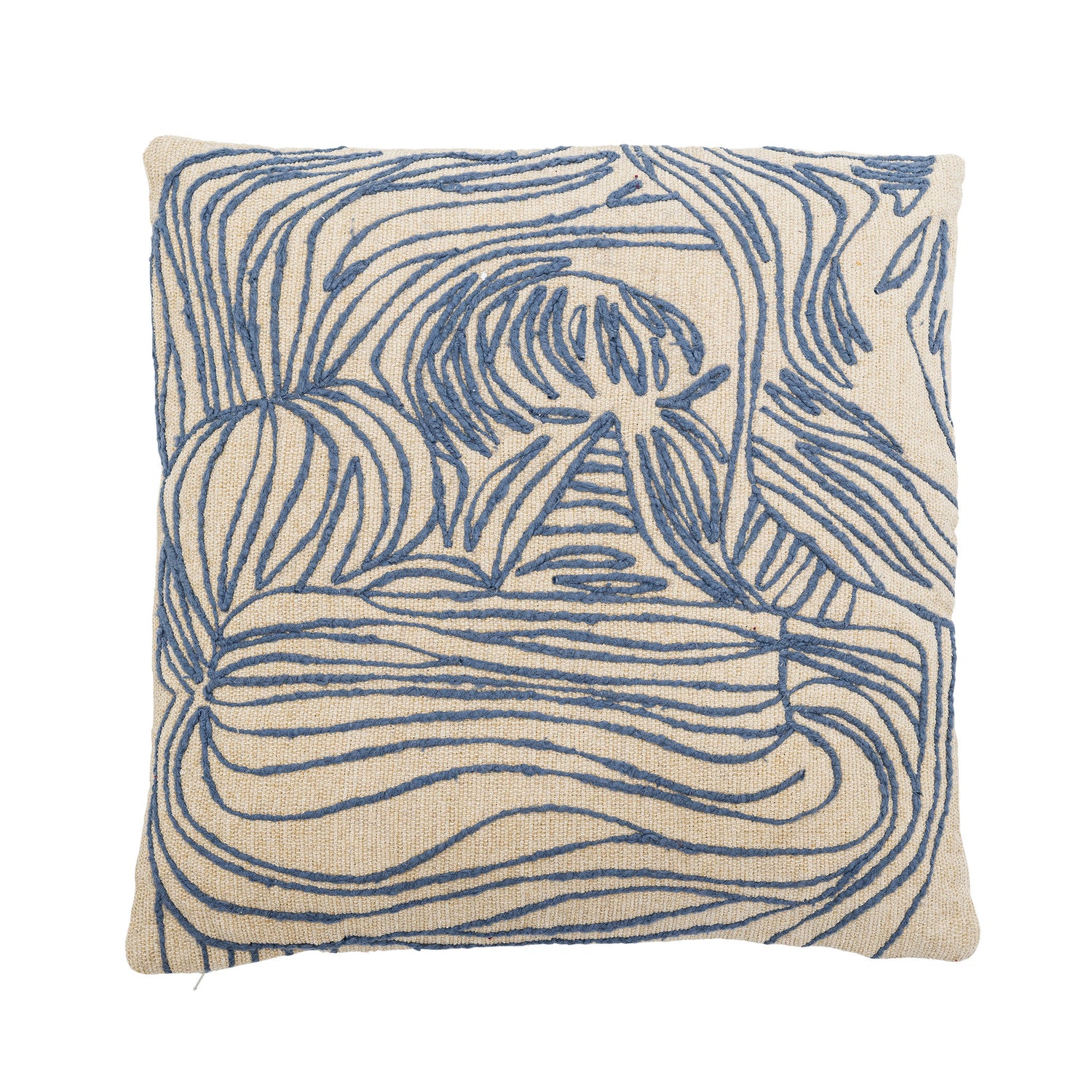 Bloomingville Volla Cushion, Blue, Cotton