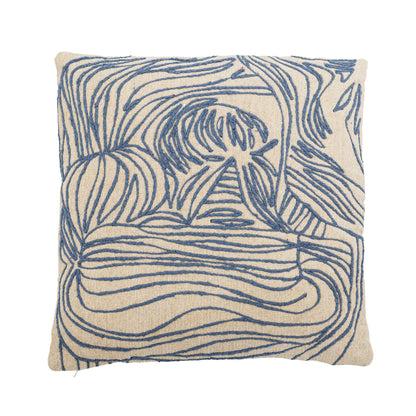 Bloomingville Volla Cushion, Blue, Cotton