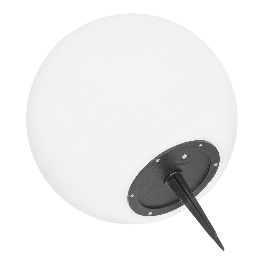 Lamp, white, integrated solar cell Ø25 cm