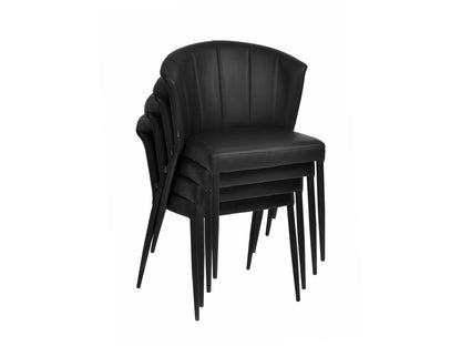 Dining table chair thor black pu