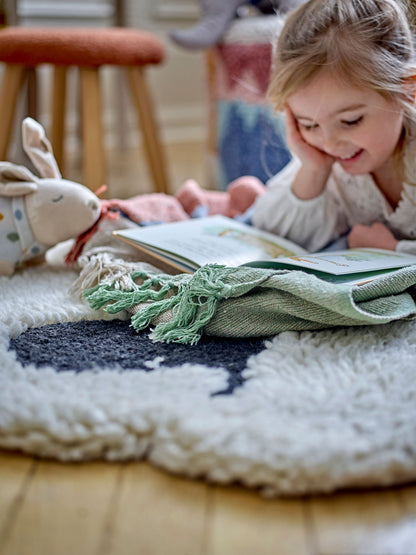 Bloomingville mini dolly rug, white, wool