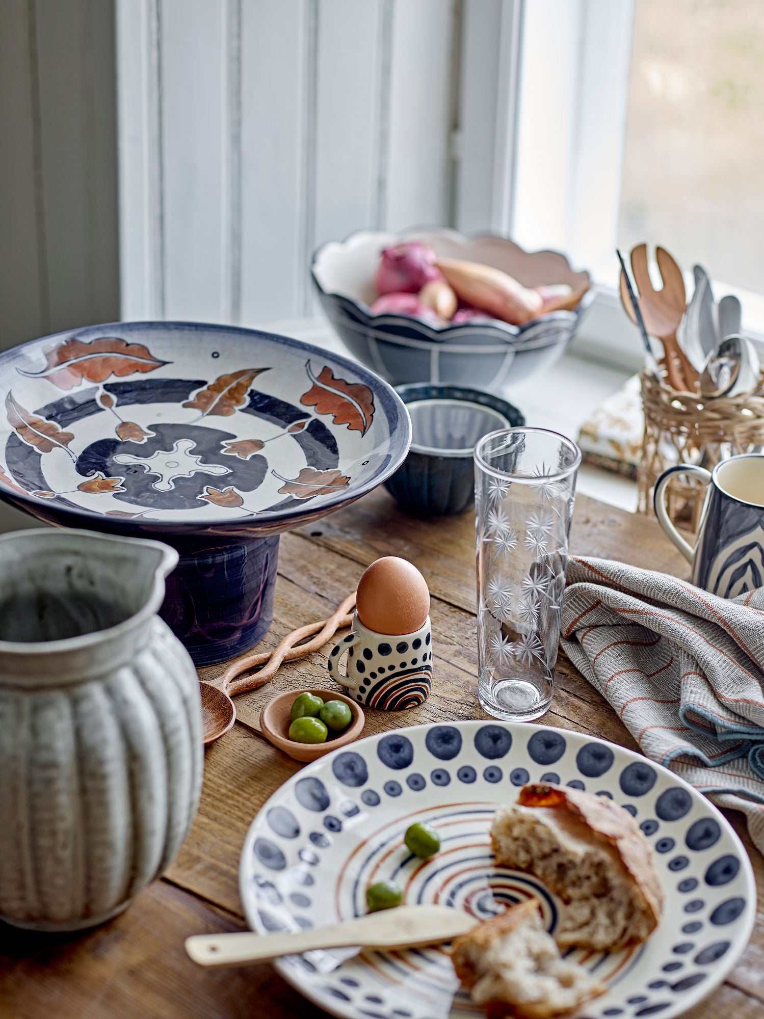 Bloomingville Myrna Setup, Black, Stoneware