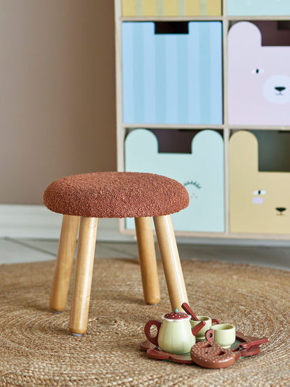Bloomingville Mini axle stool, brown, polyester