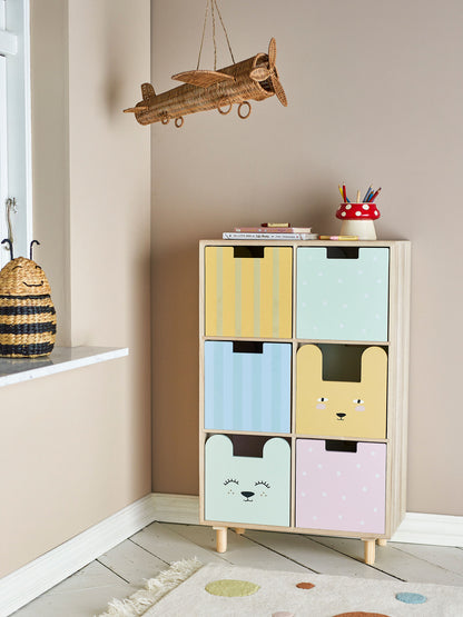 Bloomingville Mini Calle Bookcase w/drawers, nature, emperor