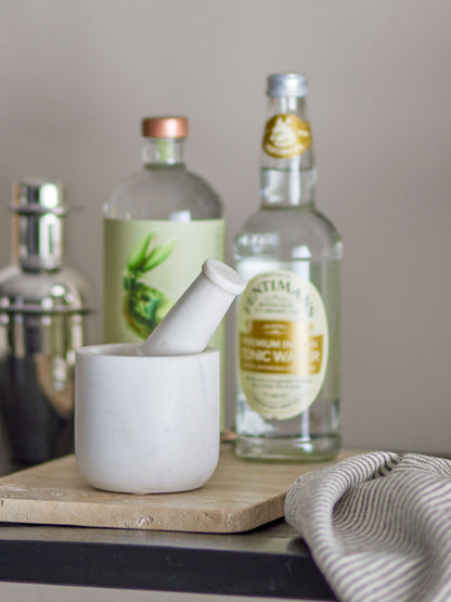 Bloomingville Misaki mortar &amp; bumps, white, marble