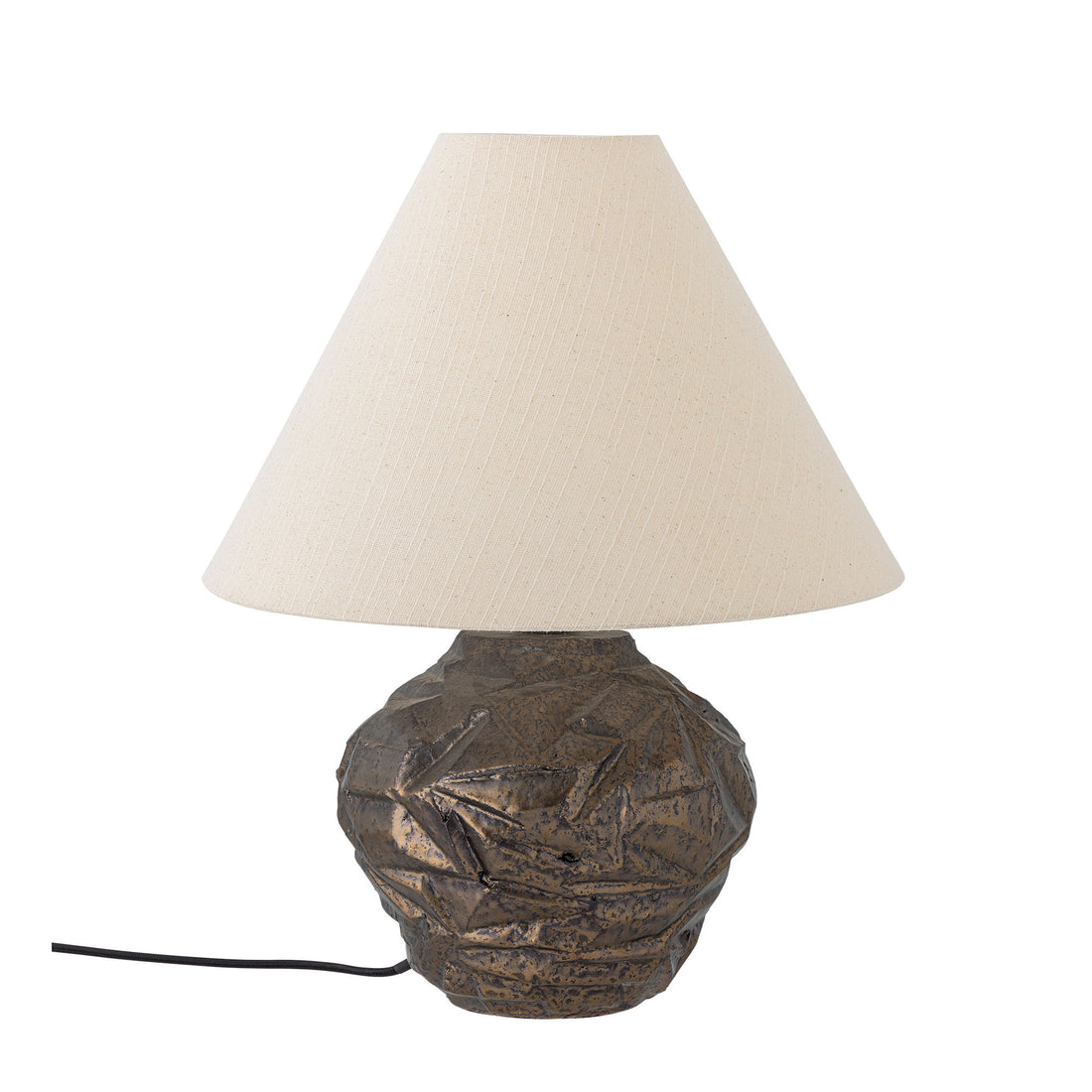 Bloomingville Carolla table lamp, brown, stoneware