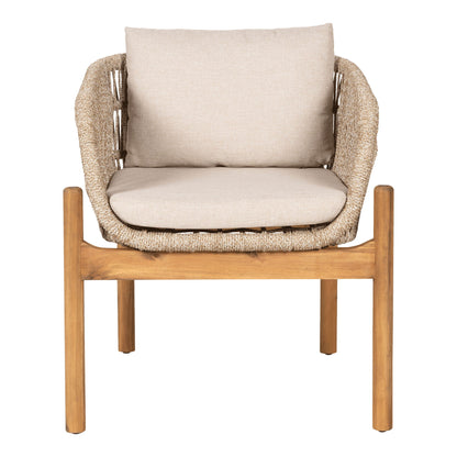 Dining table chair, acacia, beige, incl. Cushion