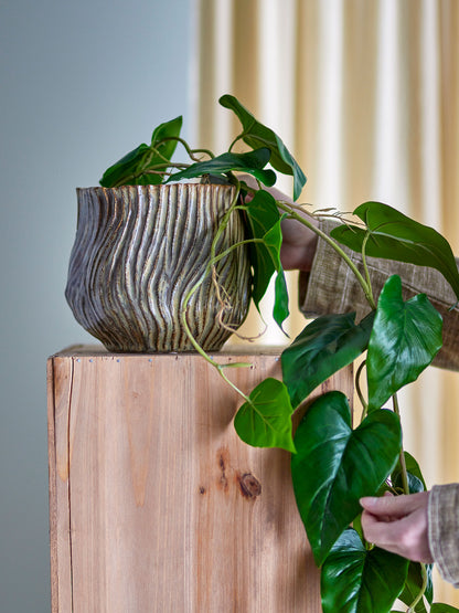 Bloomingville Dua Herbal Potted Hears, Green, Stoneware