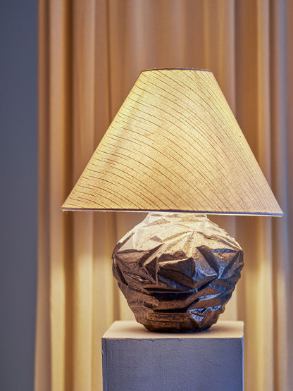 Bloomingville Carolla table lamp, brown, stoneware