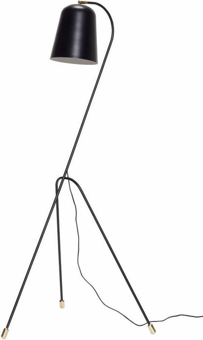 Hübsch floor lamp - 55 x 55 cm x H156 cm - black and brass