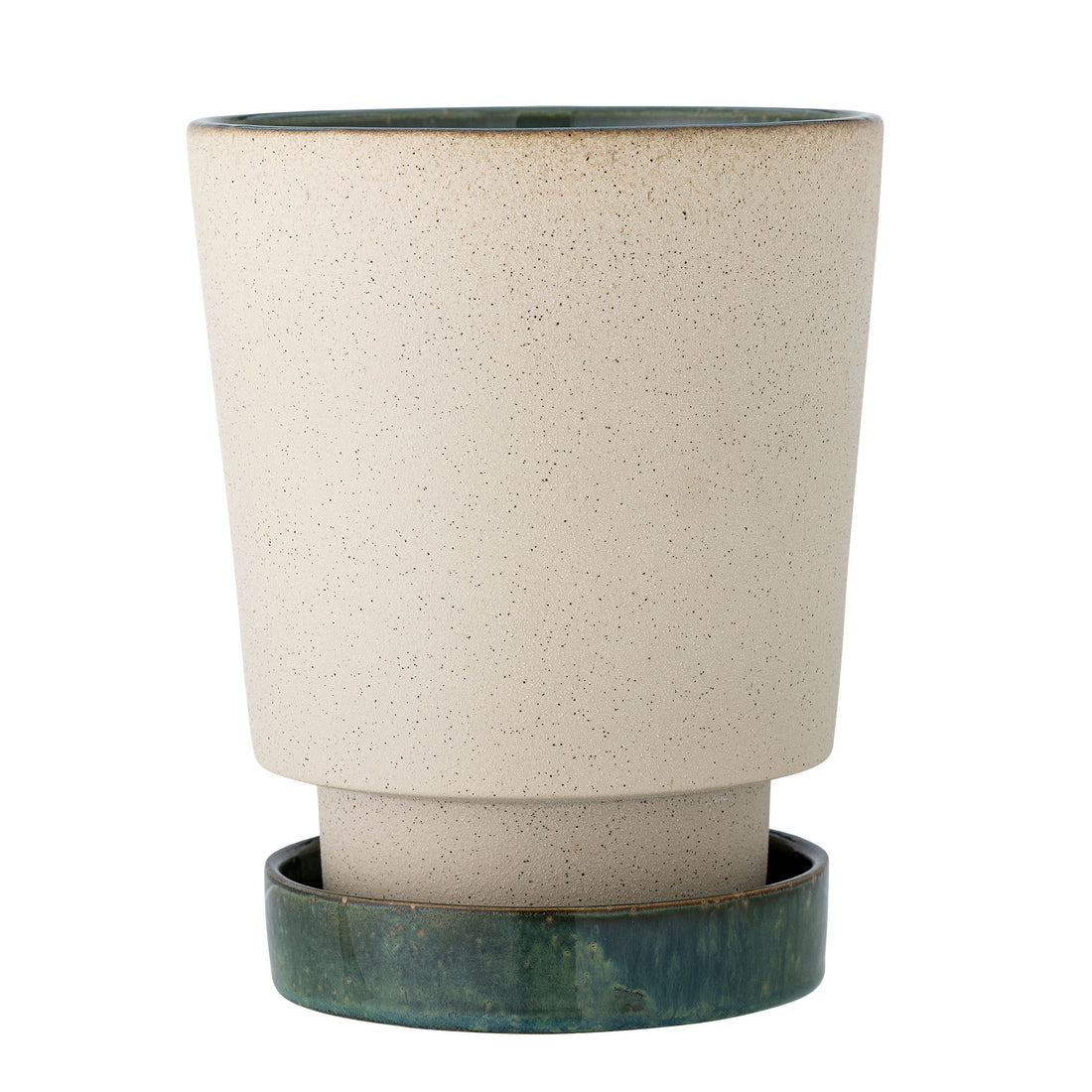 Bloomingville Idril herbal pot w/saucer, nature, stoneware