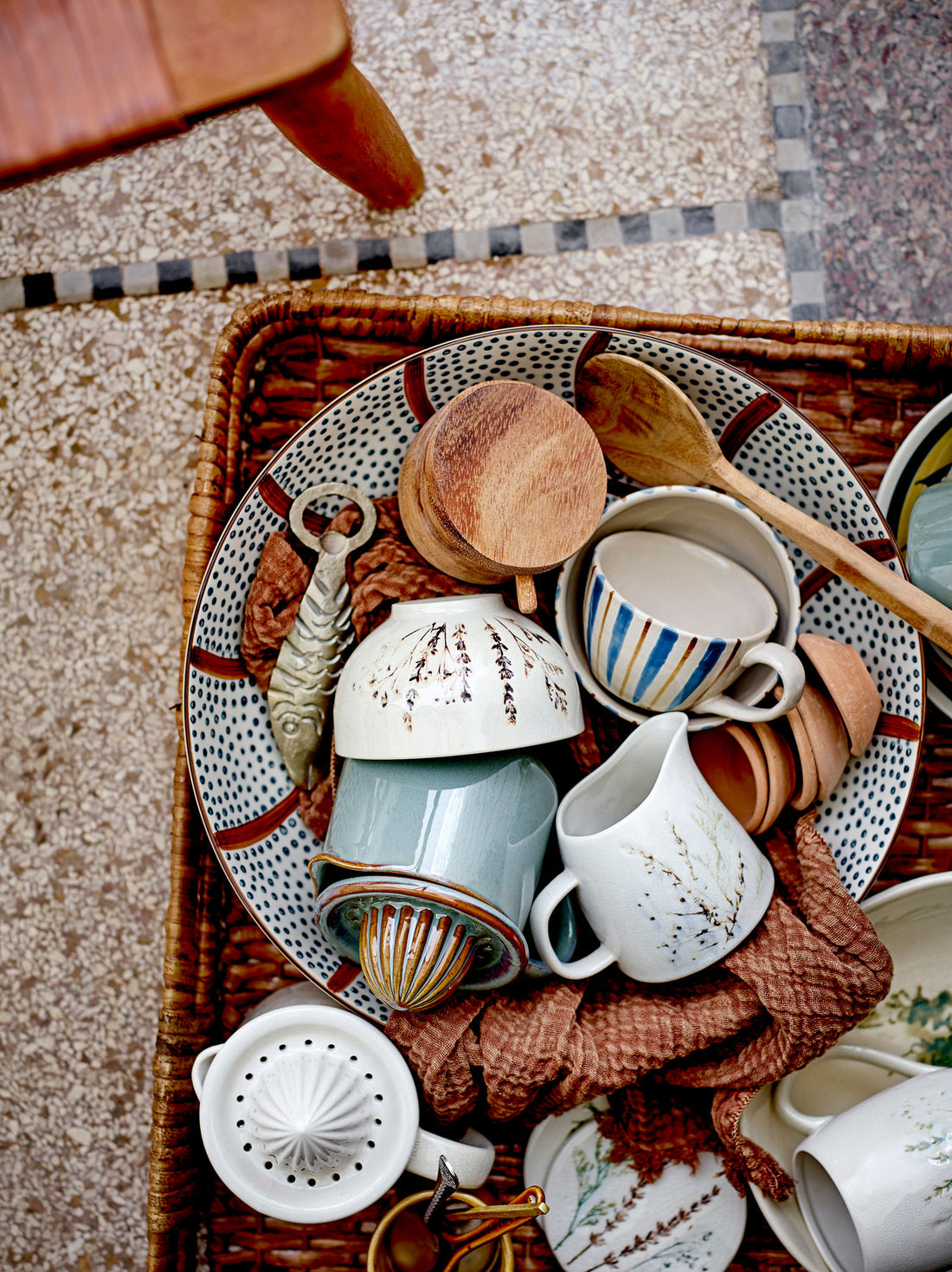 Bloomingville Bea table service set, nature, stoneware