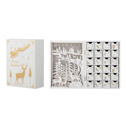 Bloomingville Elimar Calendar w/light, white, plywood