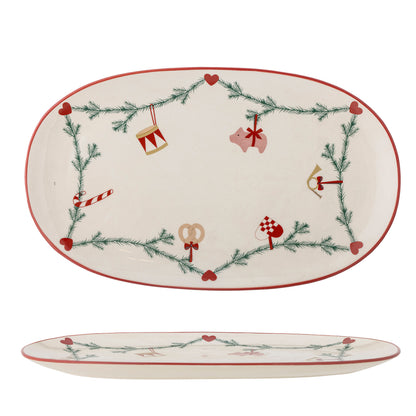 Bloomingville Yule serving dish, nature, stoneware