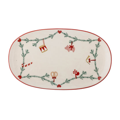 Bloomingville Yule serving dish, nature, stoneware