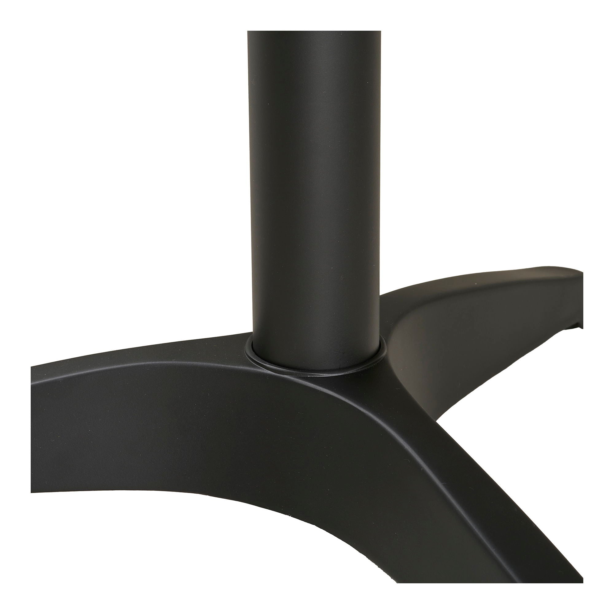 Café table - Café table, marble look countertop, white with gold edge, black legs, aluminum Ø60x73 cm