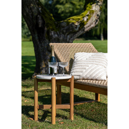 Side table, acacia/terazzo, nature&lt;br&gt;Ø37x46 cm