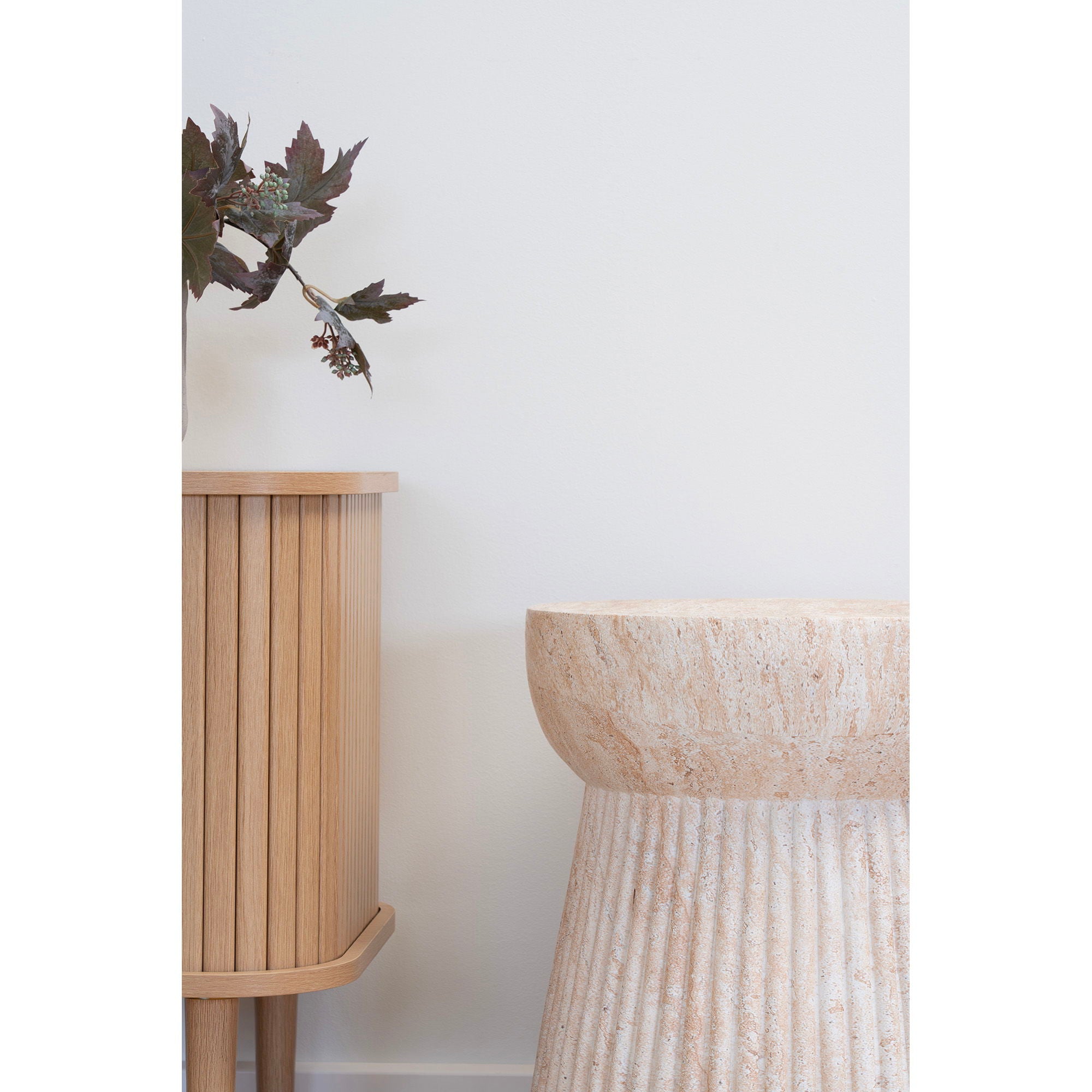 Side table, fiber clay, nature&lt;br&gt;Ø47.5x41 cm