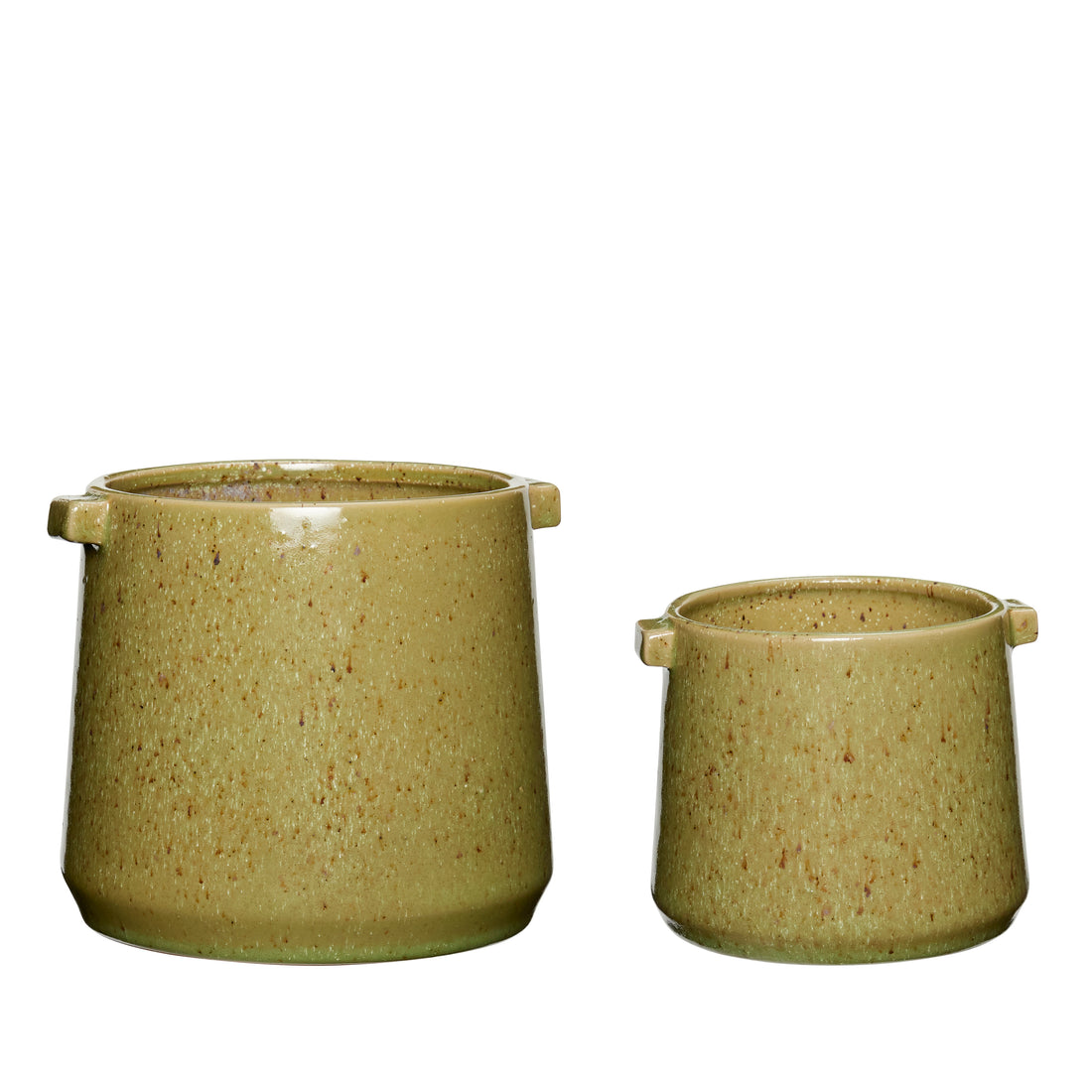 Vibe Pot Green (set of 2) - ø17xh14, ø22xh19cm