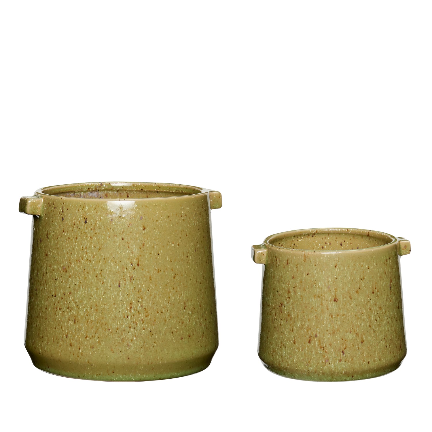 Vibe Pot Green (set of 2) - ø17xh14, ø22xh19cm