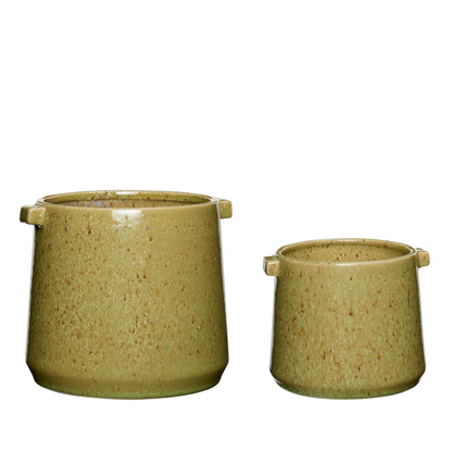 Vibe Pot Green (set of 2) - ø17xh14, ø22xh19cm