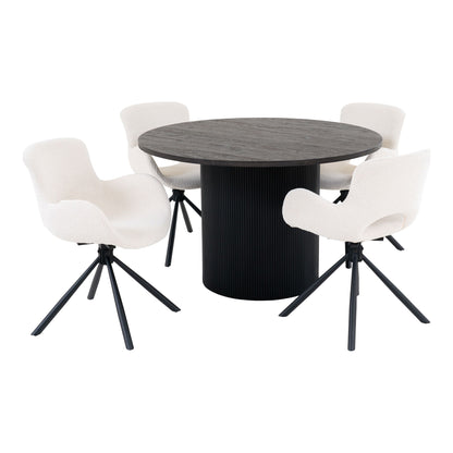 Boavista and Amorim dining table set - dining table and 4 dining table chairs