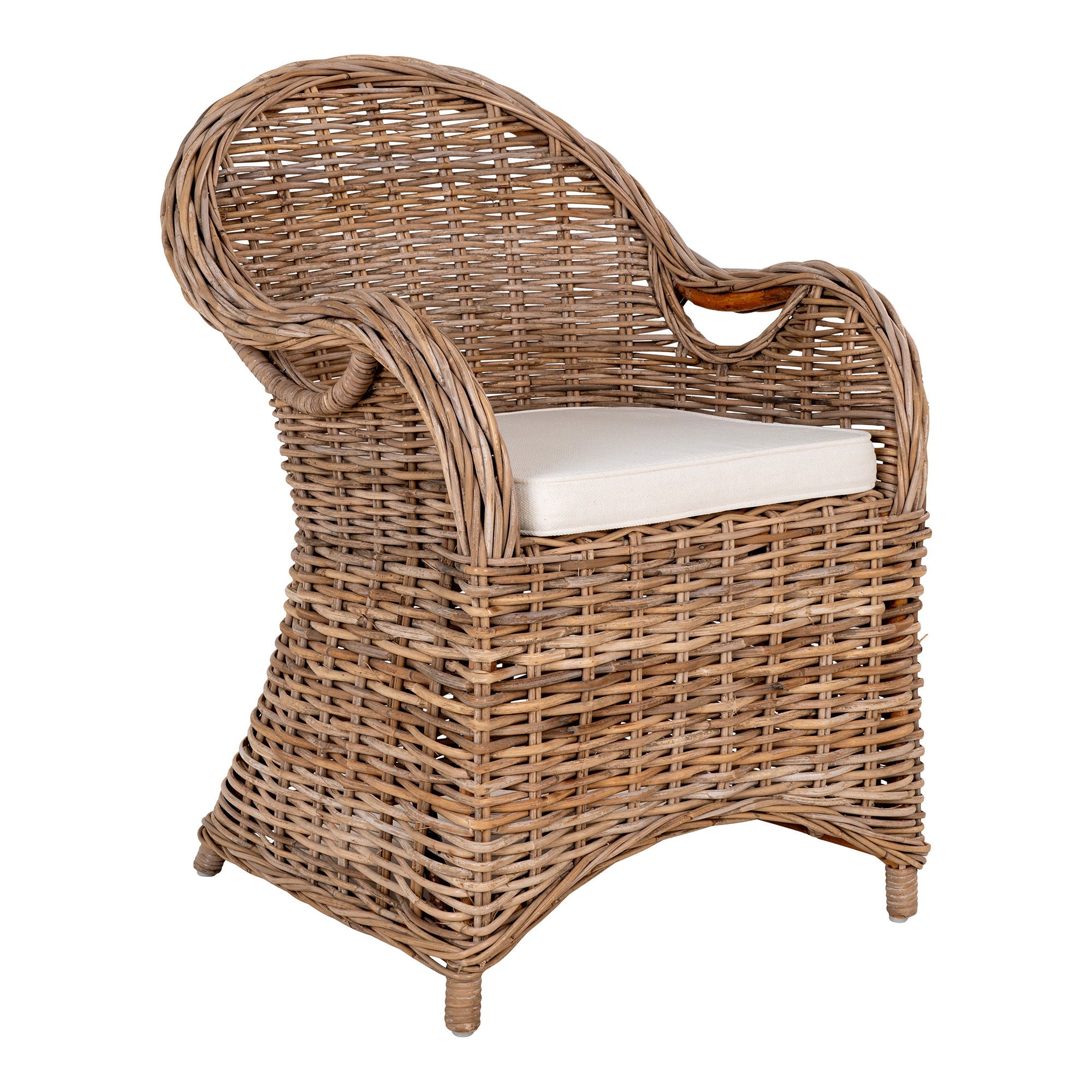 Larisa Garden furniture set - Larisa garden table Ø120 cm and 4 Larisa garden chairs, gray